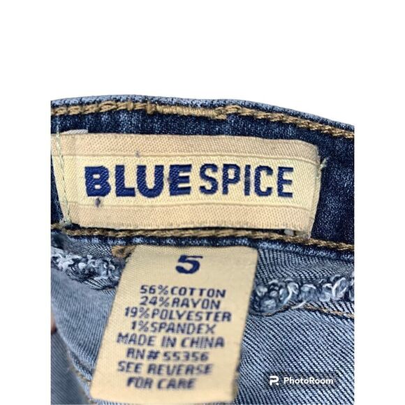 Blue Spice Womens Jeans Size 5 Dark Denim Skinny Stretchy Zipper Pant - Picture 3 of 3